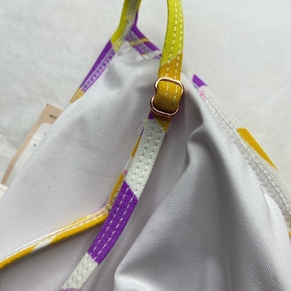 BCBG Generation Multi Color Floral Bikini Top Large with Underwire - Picture 7 of 12